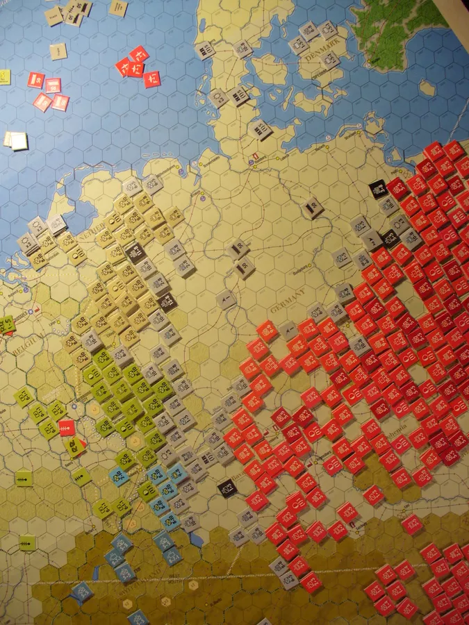 War in Europe — Soviets invading Germany, zoomed in